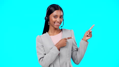 Call-center,-portrait-or-happy-woman-in-studio