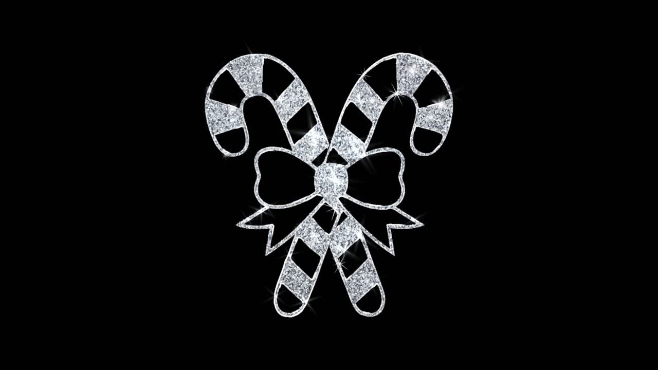 Silver Glitter Candy Canes