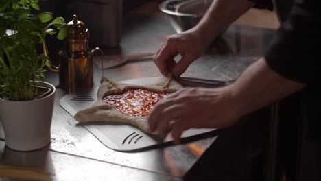 making a star-shaped pizza