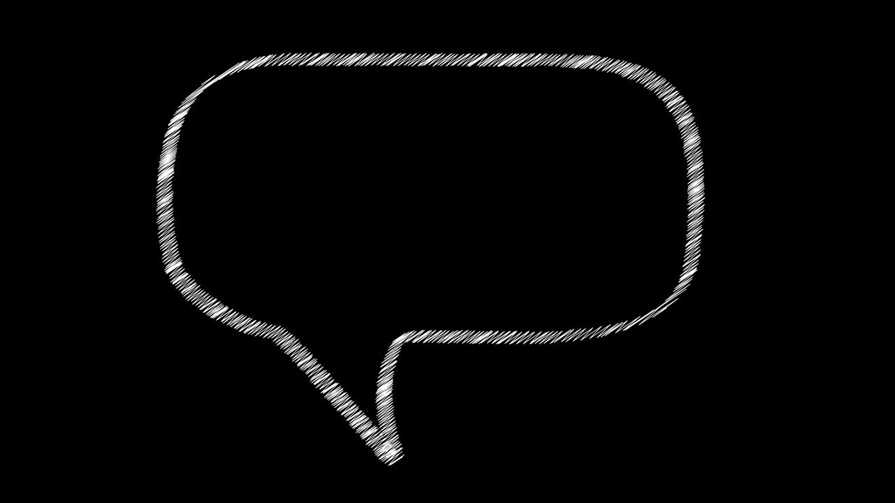 burbuja de habla de estilo dibujado a mano