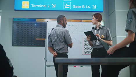 Airport Security Personnel in Training