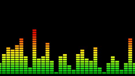 audio equalizer isolated on black background