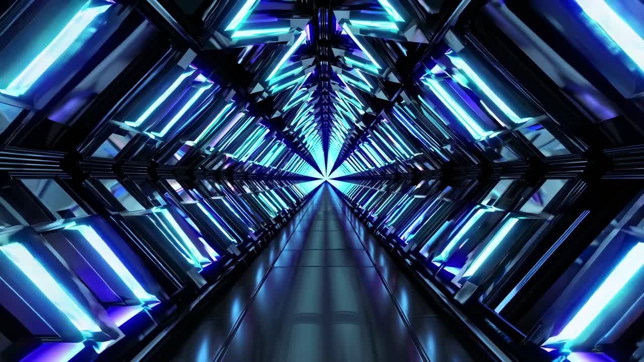 Futuristic Neon Tunnel