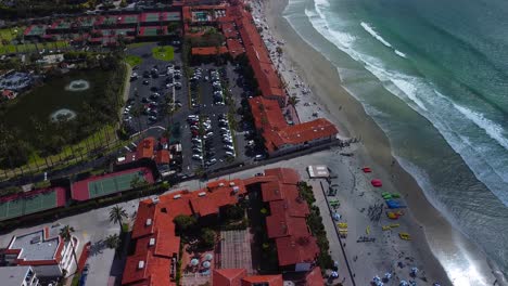 drone aéreo cinemática vista de pájaro de san diego california la jolla beach