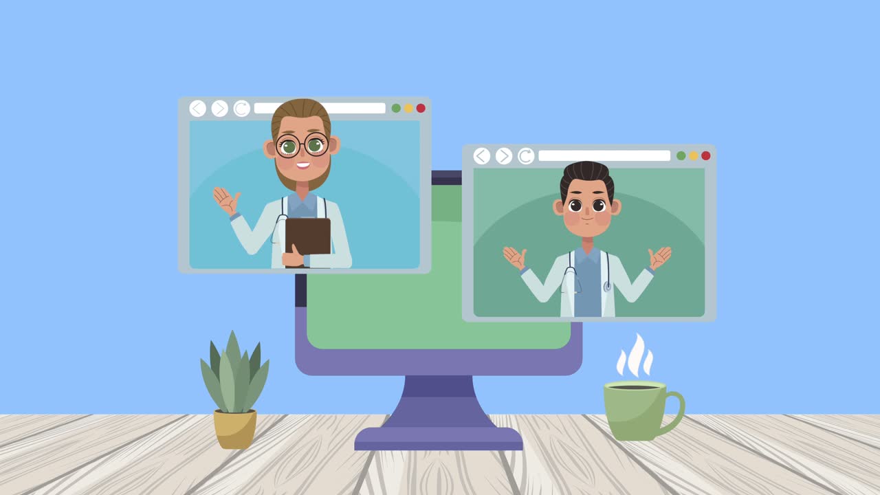 doctors in desktop medical animation