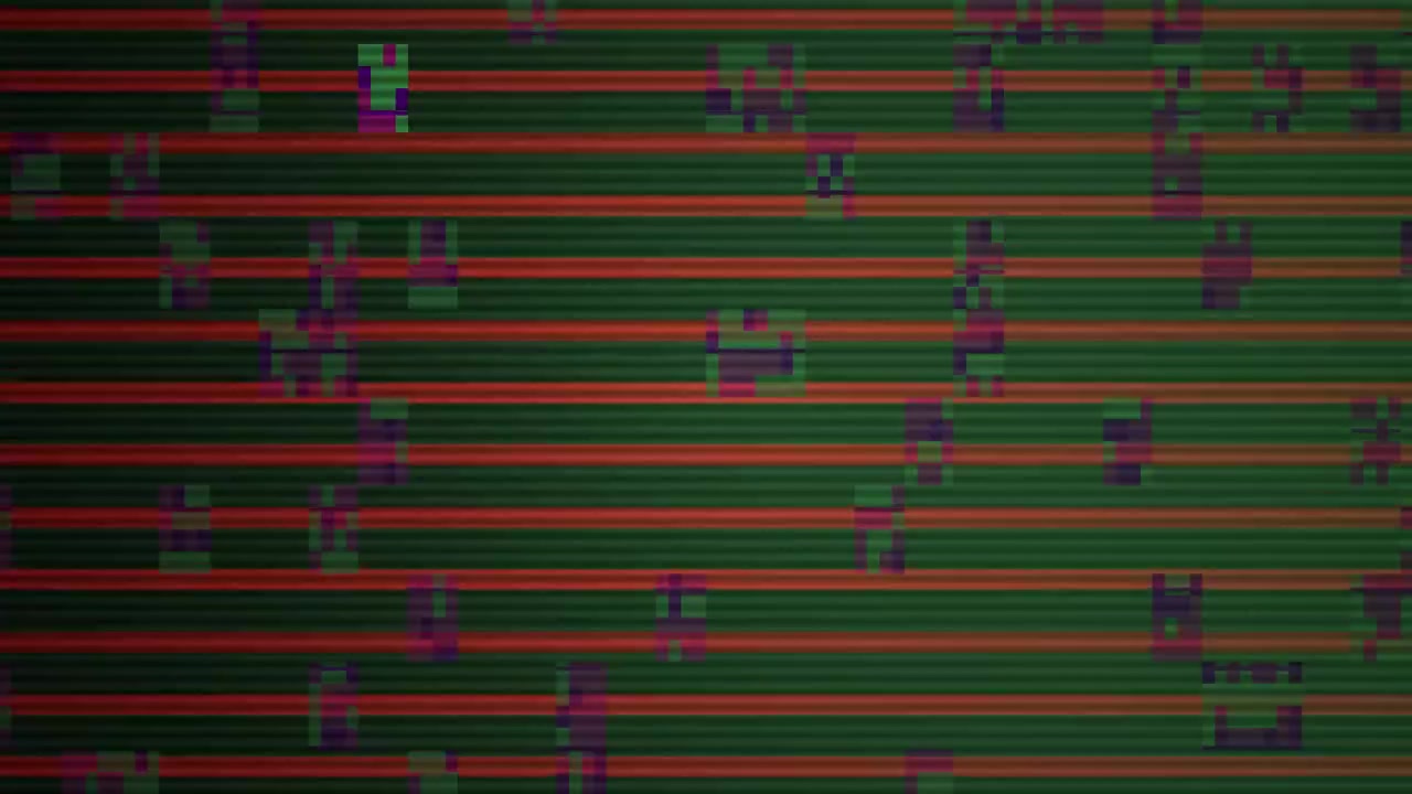 Flackernder digitaler Glitch-Hintergrund mit verpixelten Linien