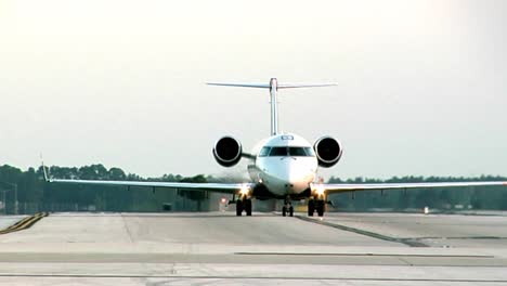 high-definition footage of a private jet preparing for takeoff