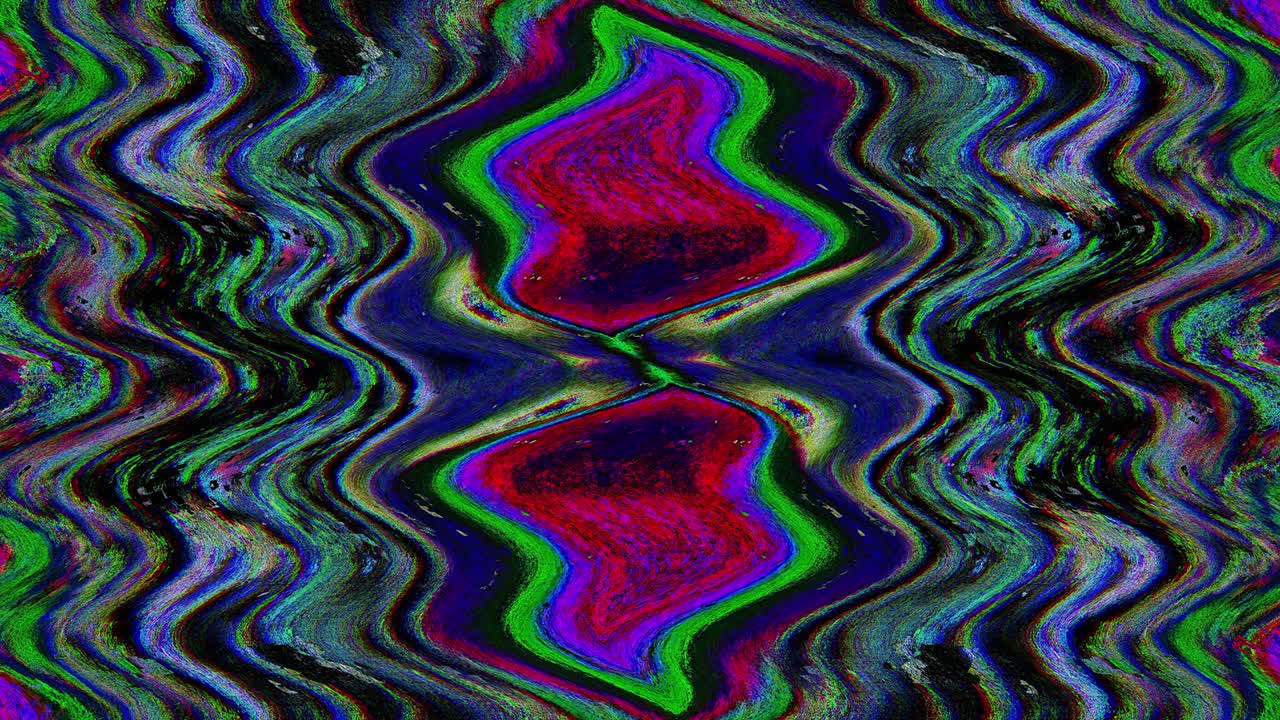 Transforming neon vaporwave trendy glittering background. Old tape concept