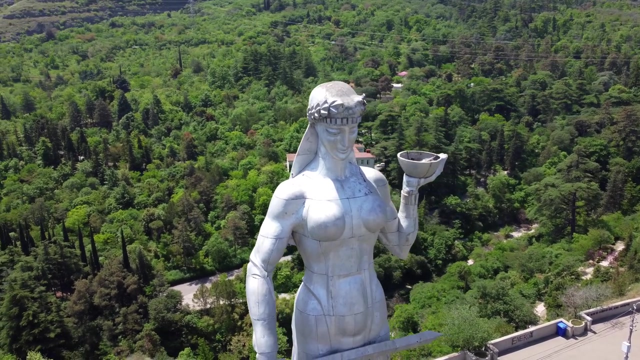 Riprese aeree della Madre della Georgia. Madre della Georgia