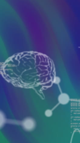 animación de datos científicos sobre el fondo multicolor que cambia
