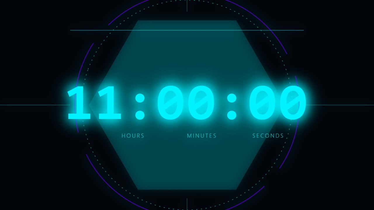 Digital Countdown Timer Displaying Seconds Passing