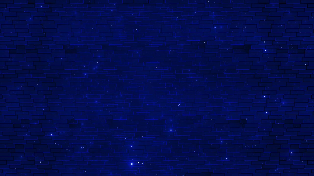 Dark blue glowing brick texture with scattered stars soft sparkles and deep cinematic mood perfect