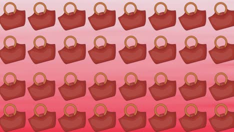animación de una bolsa roja repetida sobre un fondo rojo