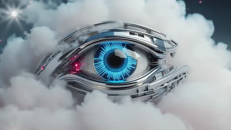 cybernetic eye in the clouds