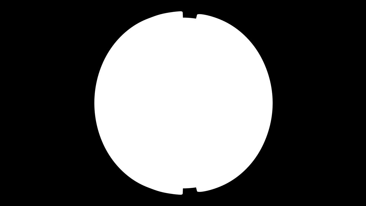 알파 채널을 가진 잎자루로 인 미래의 네온 공의 회전.