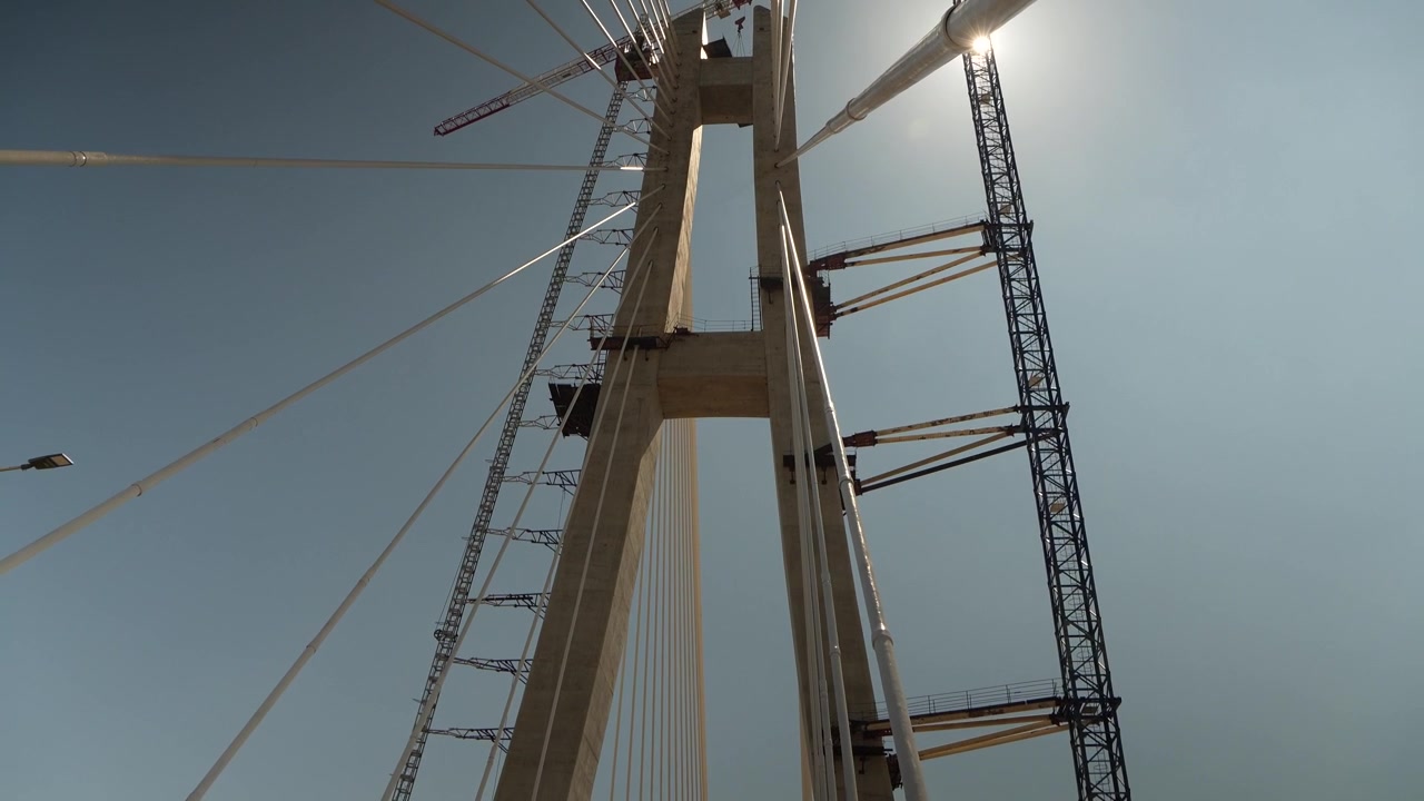 The longest river-crossing bridge in Malaysia,replaced the long-running Sebuyau-Triso ferry service and also reduces travel time for those on the coastal road network,Sarawak,Malaysia.