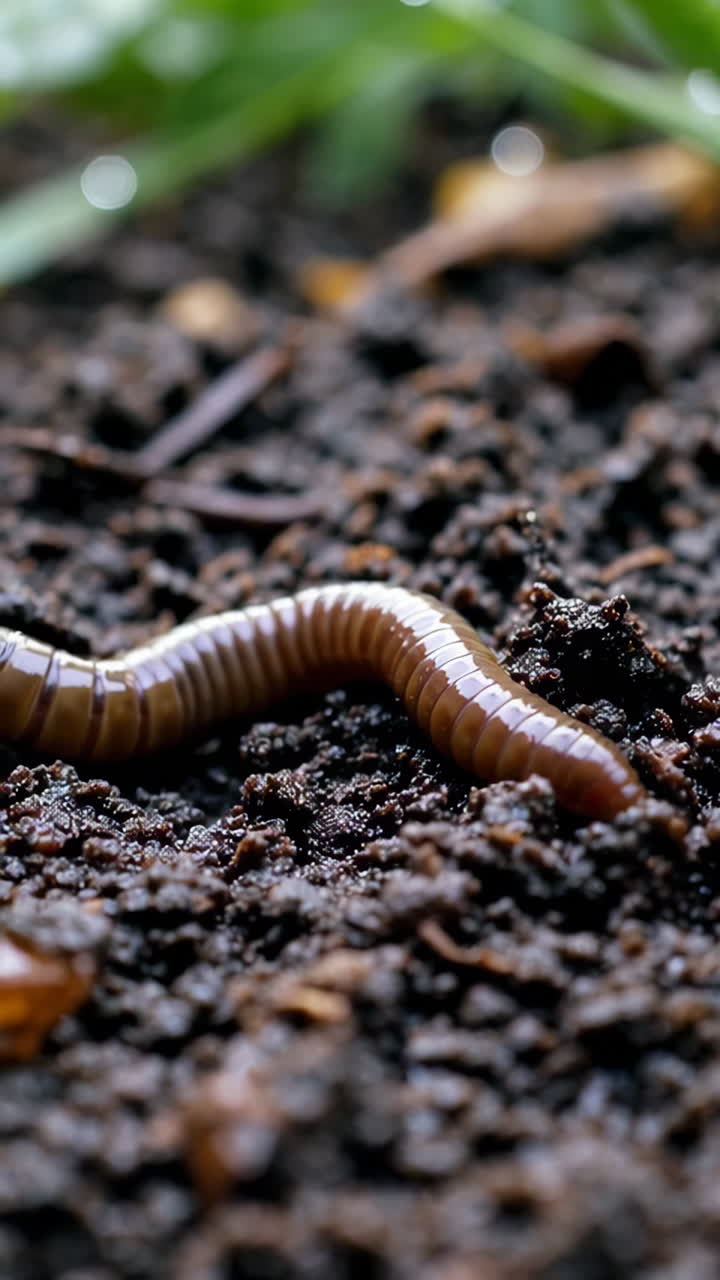 Earthworm in Soil
