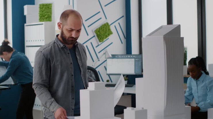 Architects working on building plans