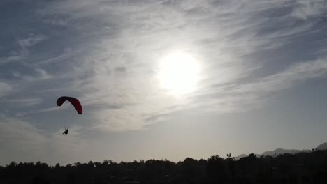 paraglider at sunset in sylmar