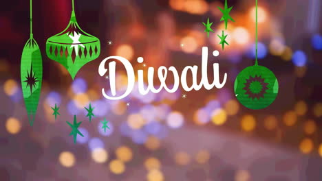 animación de felicitaciones navideñas y bolas sobre decoraciones navideñas