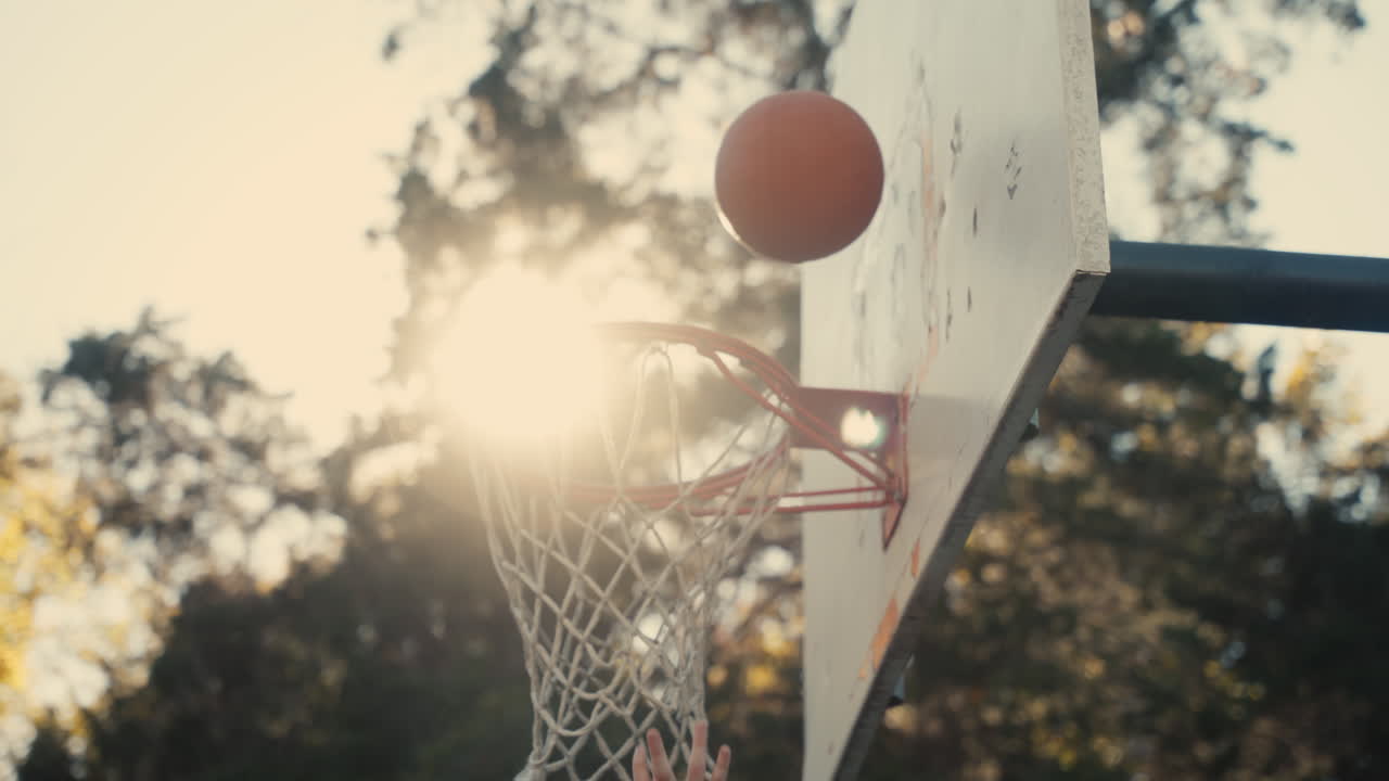 Basketball Shot at Sunset