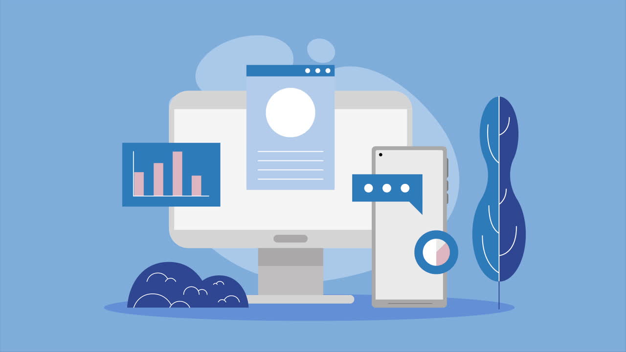 ilustración de herramientas de negocios modernas