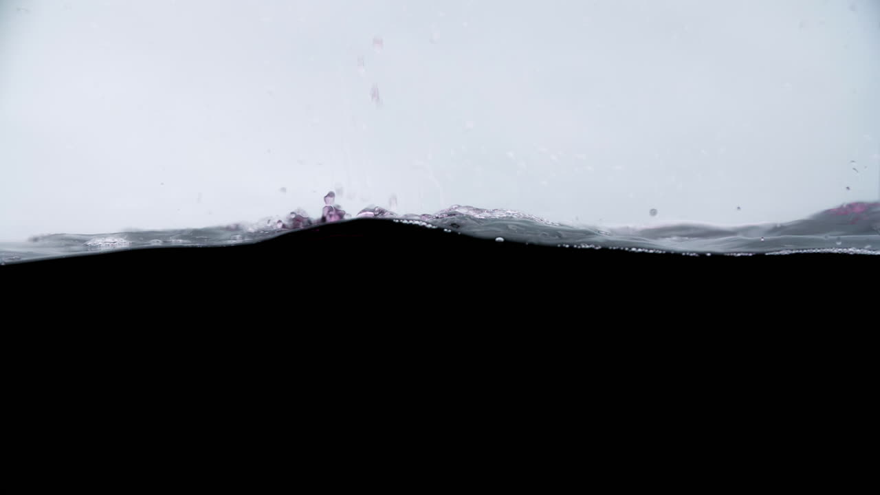 Water dyed ink into the glass transparent containers