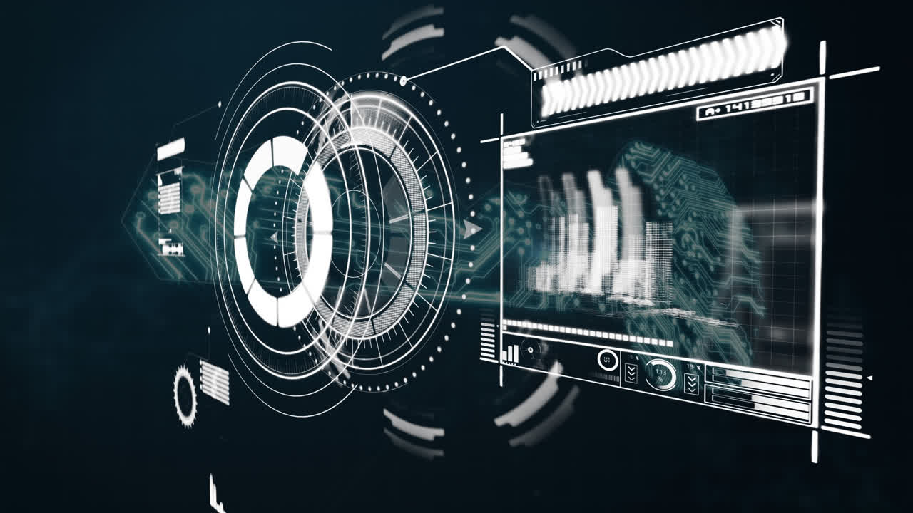 Animation of screen with data processing with online security key
