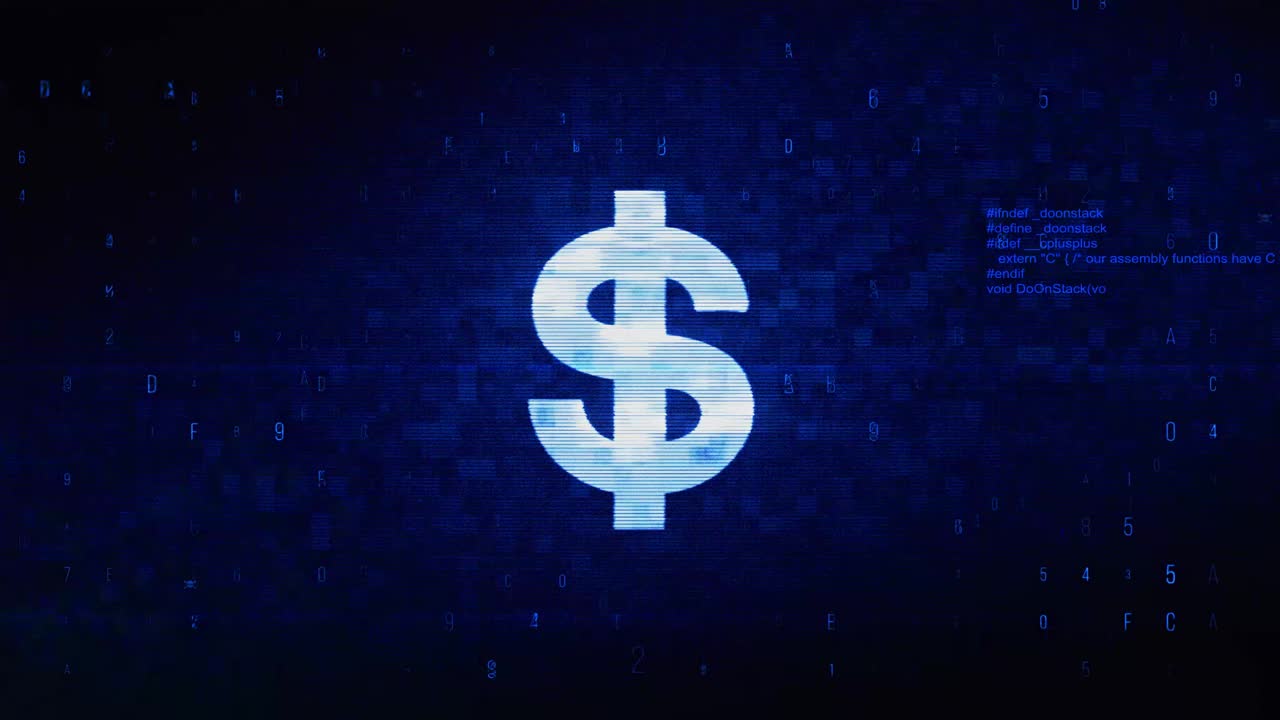 Signo de dólar digital