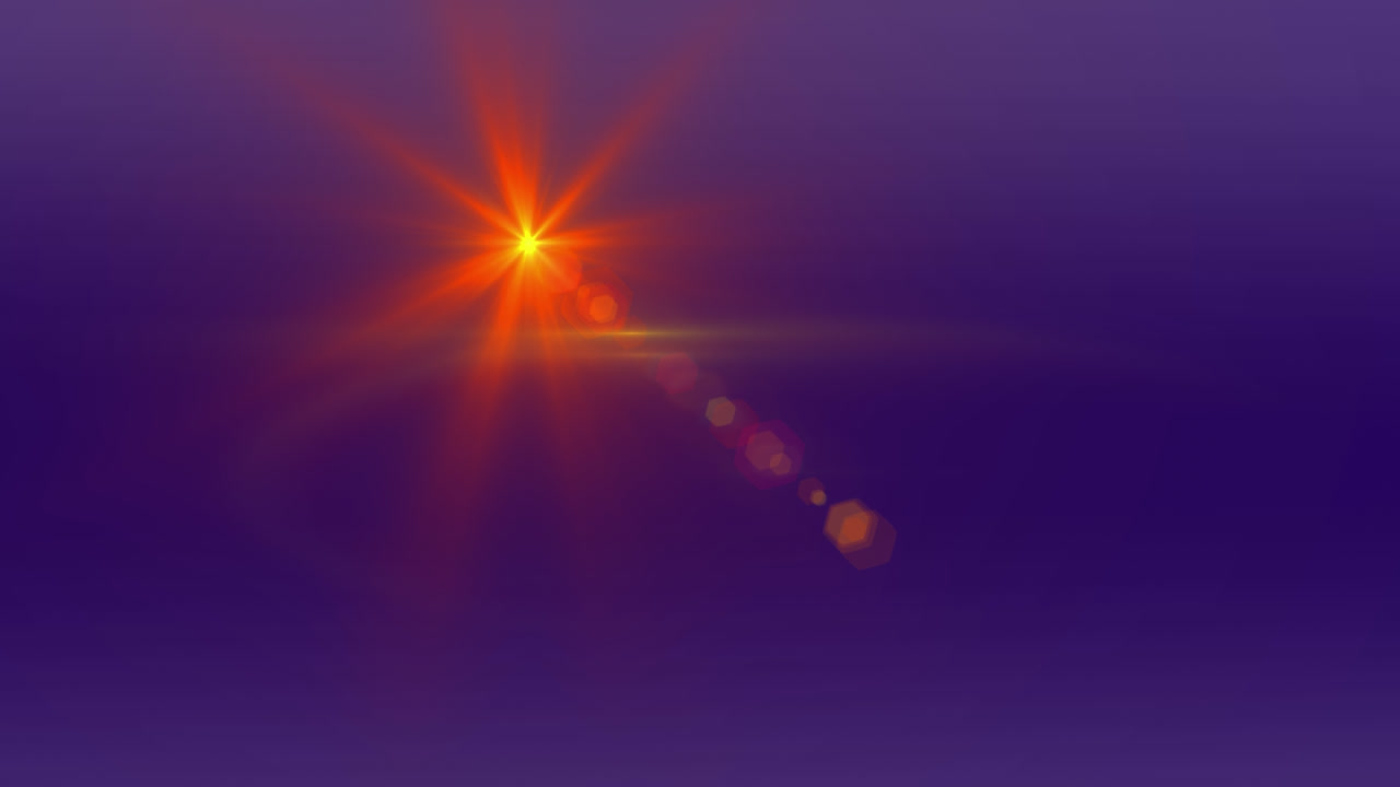 animación de puntos de luz sobre un fondo azul