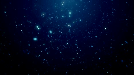 partículas de polvo azul abstracto luz bokeh títulos de movimiento bucle de fondo cinematográfico