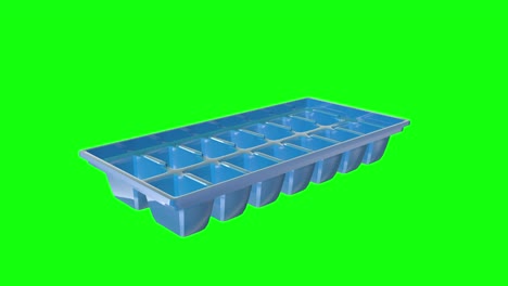 8 animations 3d ice cube tray blue plastic green screen freezeer frost chroma key
