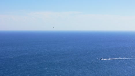 beautiful calm ocean scene with a boat