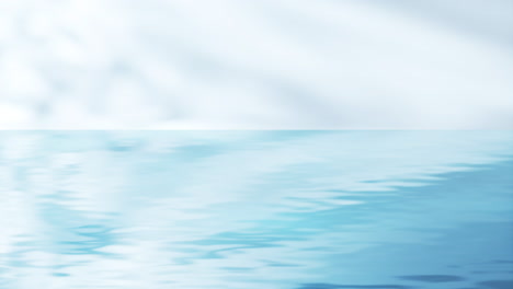 water surface with white wall background, 3d rendering.