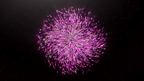 pink explosion in space