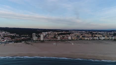 beach front on portugal aerial view