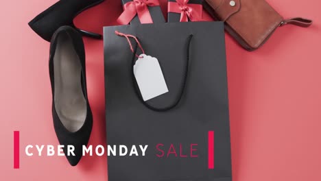 Animación-Del-Texto-De-Rebajas-Del-Cyber-Monday-Sobre-Compras.