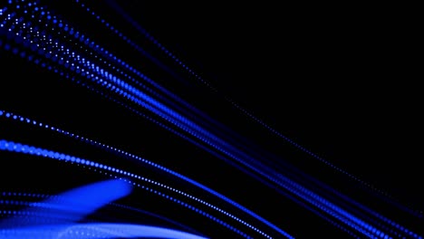 움직임 디자인 (bg) - 흐름 입자의 모양, 선, 나선, 추상 구조, 회전하는 파란 선, 회전 경로를 따라 날아간다, 3d 렌더링, 스타일리시 크리에이티브 추상 배경, 4k