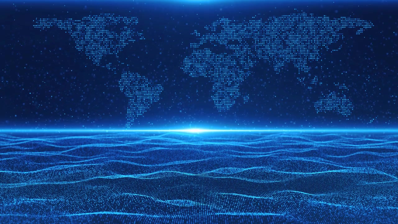 Global communication concept the earth rotating with node and line connection binary code futuristic