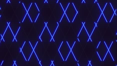 patrón de líneas geométricas de luz led azul neón