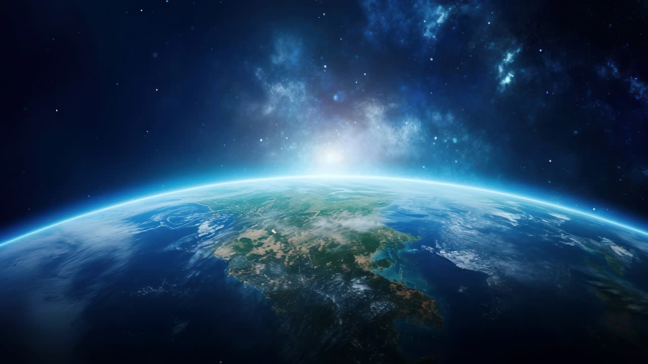 A breathtaking video concept of Earth from space, captured from a high-angle view