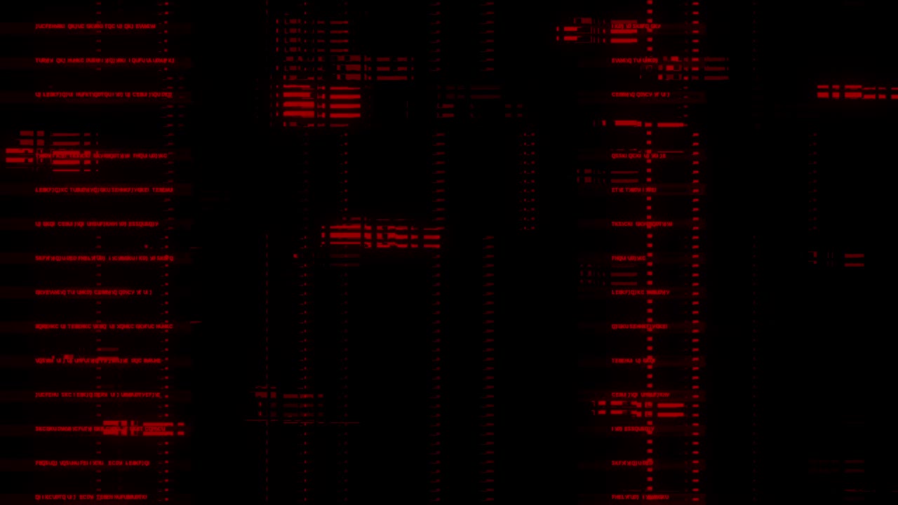 Abstract Red Computer Code Display