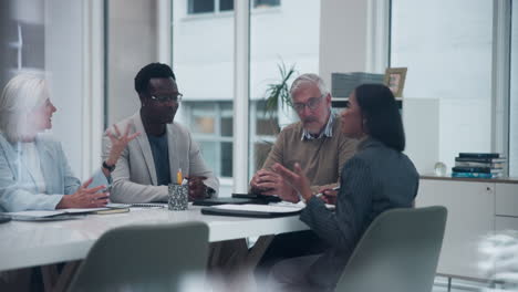 business meeting in modern office