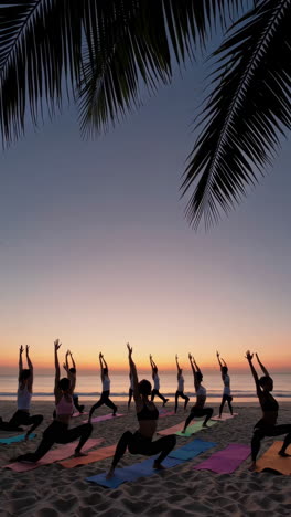 sunrise yoga session on the beach