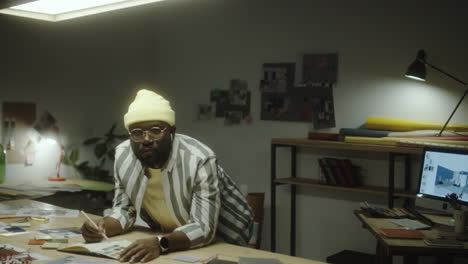 creative professional working in his studio
