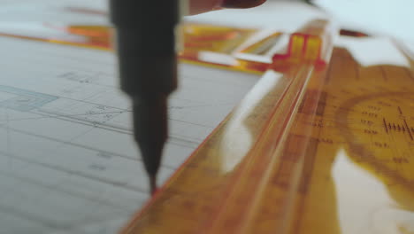 architectural drawing in progress