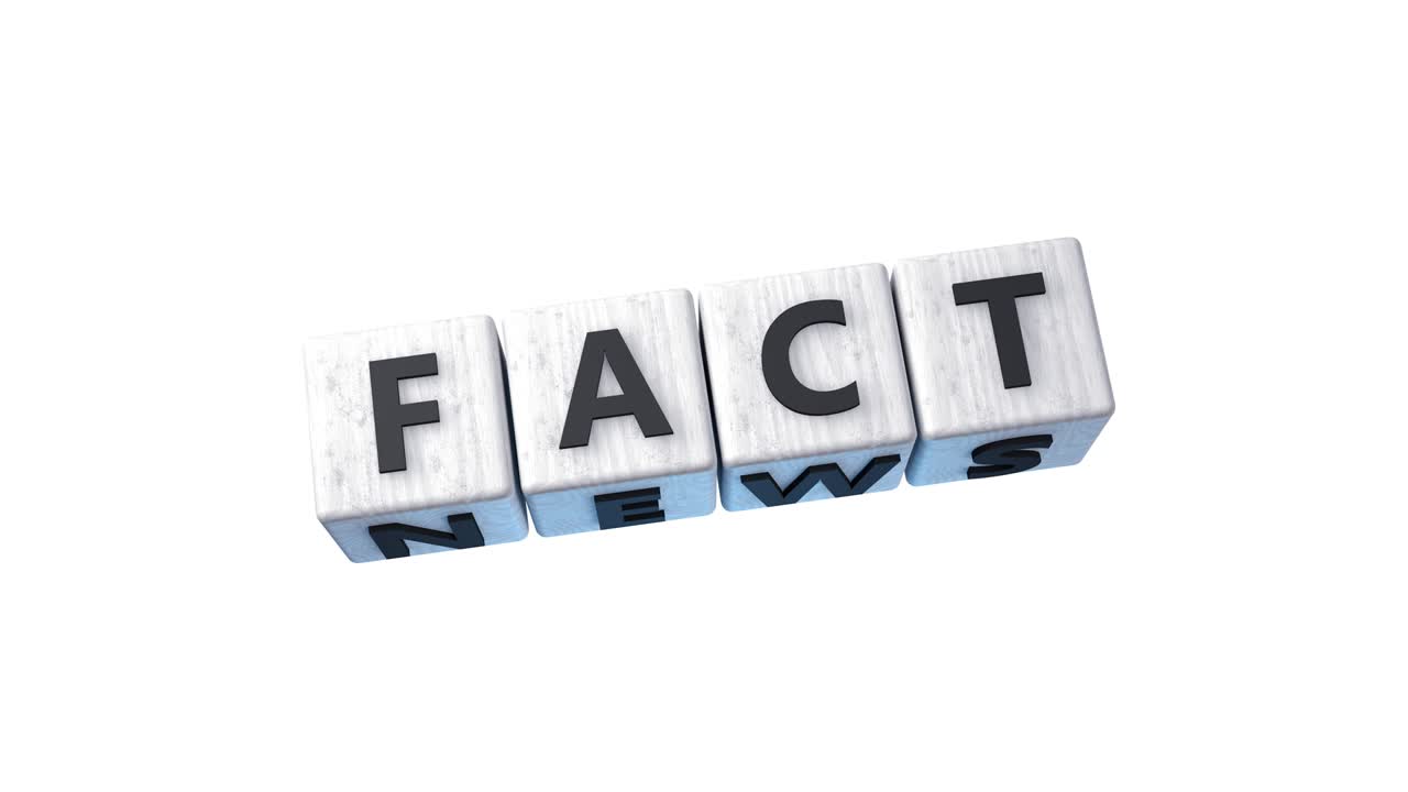 Fake news concept. Seamless loop. 3d rendering