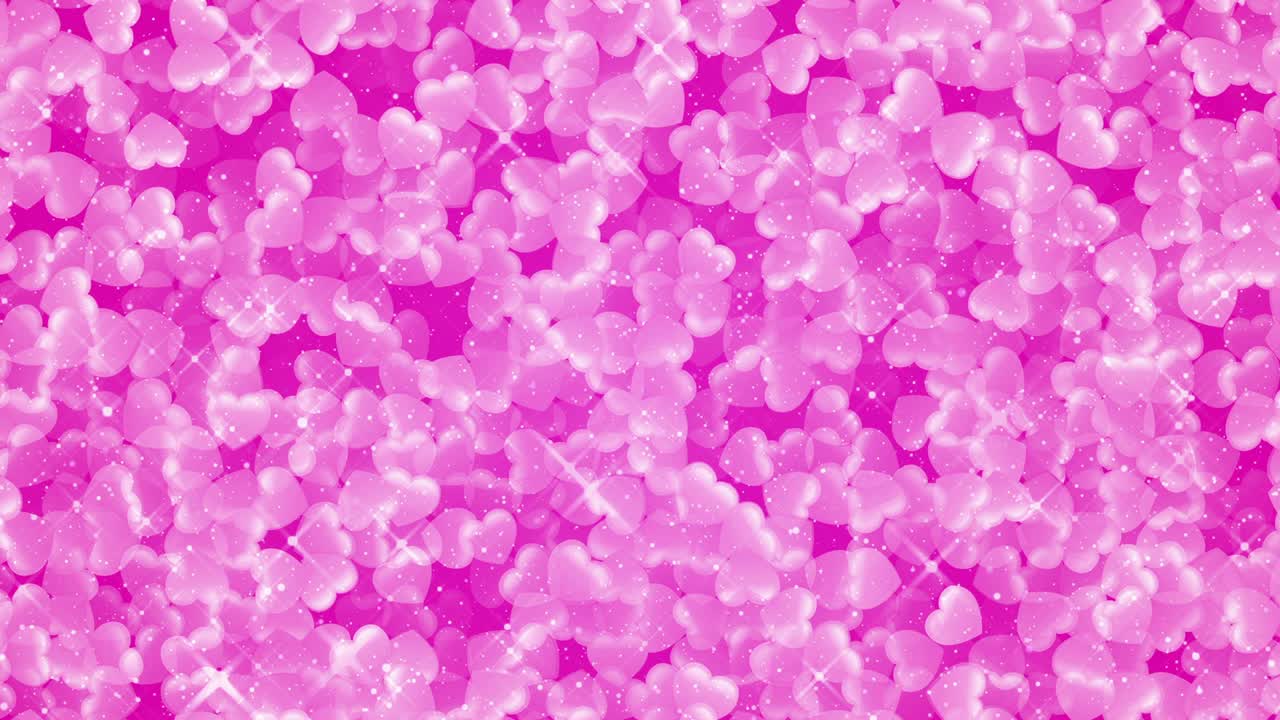 4k Animated Hearts. Looped Background