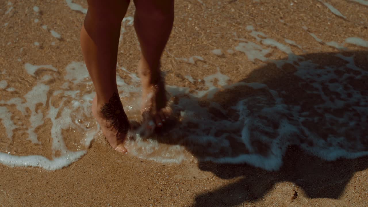 Person playing on the beach