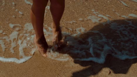 person playing on the beach